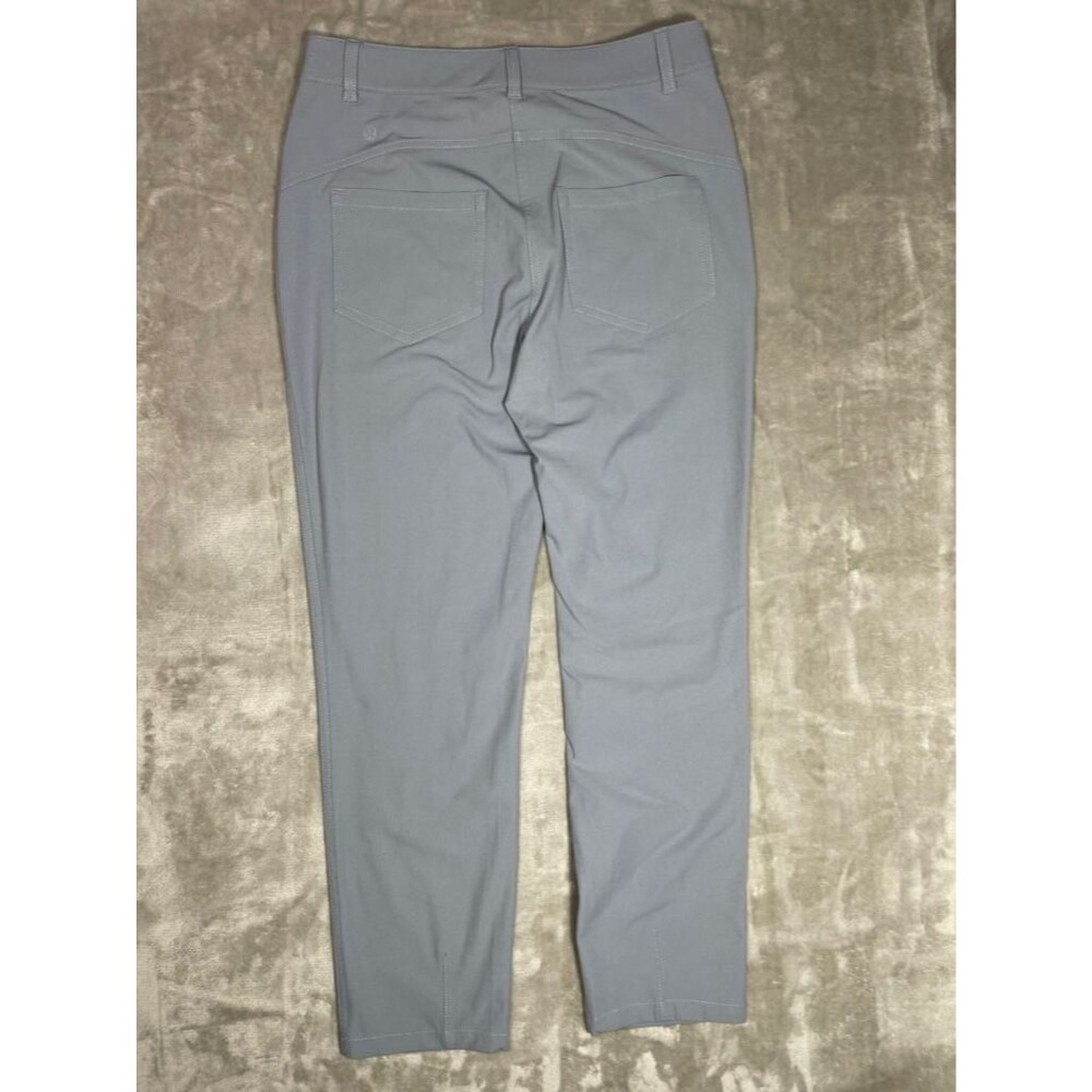 Lululemon Slim Pants Women Size 8 Gray Trouser Casual Performance Stretch Casual - Picture 10 of 14
